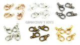 600pcs Mixed Color Lobster Clasps 12x6mm Zinc Alloy