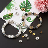 600pcs Iron & Brass Rhinestone Spacer Beads Clear 6~10x3~4mm Mixed