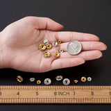 600pcs Iron & Brass Rhinestone Spacer Beads Clear 6~10x3~4mm Mixed