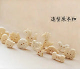 600pcs Burlywood Wooden Buttons for Sewing Scrapbooking Craft DIY