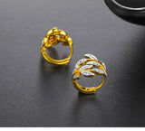 Customizable Synthetic Zircon Leaf Earrings