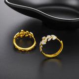 Customizable Synthetic Zircon Leaf Earrings