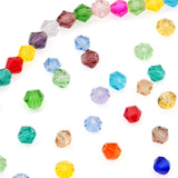 600pcs 4mm Crystal Bicone Beads Austria Glass for Jewelry Making