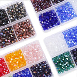 600pcs 4mm Plated Bicone Beads Austria Jewelry Beads Sewing Diy Supplies