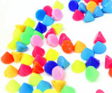 600pcs 10mm Acrylic Studs Single Row Spikes with Straight Holes