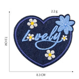 Butterfly & Heart Embroidery Patch Iron-On for Garments