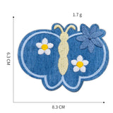 Butterfly & Heart Embroidery Patch Iron-On for Garments