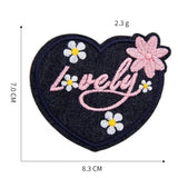 Butterfly & Heart Embroidery Patch Iron-On for Garments