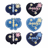 Butterfly & Heart Embroidery Patch Iron-On for Garments