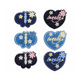 Butterfly & Heart Embroidery Patch Iron-On for Garments