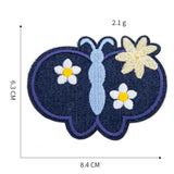 Butterfly & Heart Embroidery Patch Iron-On for Garments