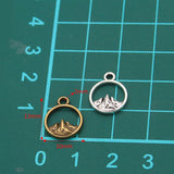 60PCS 10X13mm Mountain Rang Charms Natural Pendants Vintage DIY Jewelry Making
