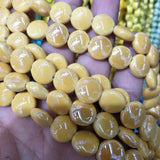 60PCS Ceramic Beads Coin Shape 12MM for Women Jewelry Porcelain