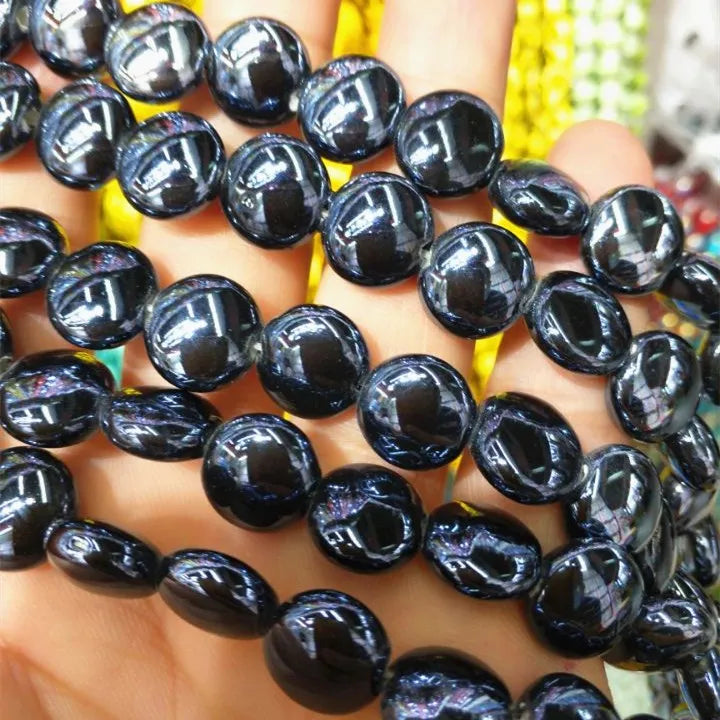 60PCS Ceramic Beads Coin Shape 12MM for Women Jewelry Porcelain