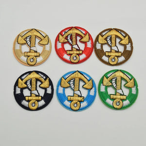 60PCS Cartoon Logo Patches for Clothing Embroidery Badges Round