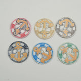 60PCS Cartoon Logo Patches for Clothing Embroidery Badges Round