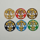 60PCS Cartoon Logo Patches for Clothing Embroidery Badges Round