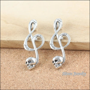 60PCS Music Note Skull Necklace Pendants DIY Jewelry Findings B012