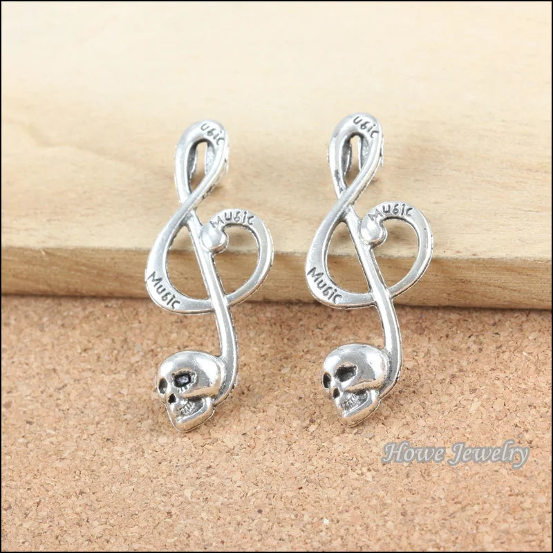 60PCS Music Note Skull Necklace Pendants DIY Jewelry Findings B012