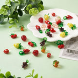 60Pcs Mixed Fruit Lampwork Beads Charms for Jewelry Making