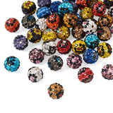 60Pcs 10mm Clay Pave Rhinestone Beads Crystal Ball Spacer Charm DIY Jewelry