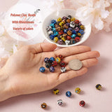 60Pcs 10mm Clay Pave Rhinestone Beads Crystal Ball Spacer Charm DIY Jewelry