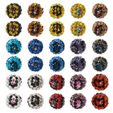 60Pcs 10mm Clay Pave Rhinestone Beads Crystal Ball Spacer Charm DIY Jewelry