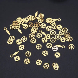 Steampunk Resin Jewelry Fillings Mixed Cogs Gears Clock Hand Charm DIY