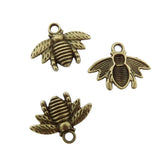 60Pcs Bee Charms Antique Bronze/Silver Plated Pendant DIY Jewelry