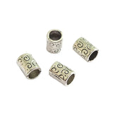 60Pcs Antique Silver Plated Bronze Metal Beads Charms DIY Jewelry Finding