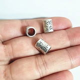 60Pcs Antique Silver Plated Bronze Metal Beads Charms DIY Jewelry Finding
