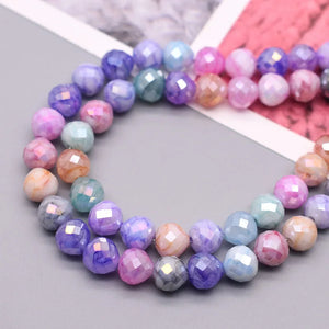 60Pcs 8mm Faceted Crystal Glass Beads Strawberry Shape Spacer Glass