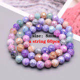 60Pcs 8mm Faceted Crystal Glass Beads Strawberry Shape Spacer Glass