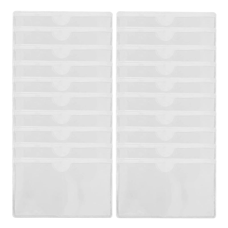 60Pcs Adhesive Clear Label Holder Card Pockets for Cards