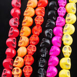 60Pcs Howlite Turquoise Skull Beads 10x12mm