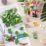 60Pcs Animal Cactus Push Pins for Photos Maps Bulletin Boards