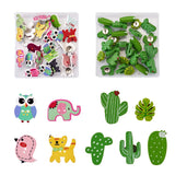 60Pcs Animal Cactus Push Pins for Photos Maps Bulletin Boards