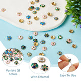 60pcs Colorful Flower Bead Caps for Jewelry Making DIY