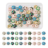 60pcs Colorful Flower Bead Caps for Jewelry Making DIY