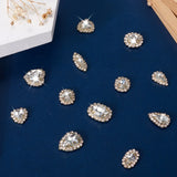 60Pcs Alloy Glass Rhinestone Beads Charms For Necklace DIY Wedding Dress