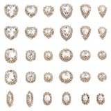 60Pcs Alloy Glass Rhinestone Beads Charms For Necklace DIY Wedding Dress