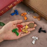 60Pcs Mixed Wooden Hollow Cross Charms for Jewelry Making