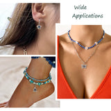60Pcs/Set Flower Eye Sea Turtle Pendant Evil Eye Tibetan Style Alloy DIY Jewelry