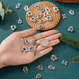 60Pcs/Set Flower Eye Sea Turtle Pendant Evil Eye Tibetan Style Alloy DIY Jewelry