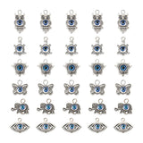 60Pcs/Set Flower Eye Sea Turtle Pendant Evil Eye Tibetan Style Alloy DIY Jewelry