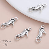 60Pcs/Set Sea Horse Charms for DIY Jewelry Making Supplies
