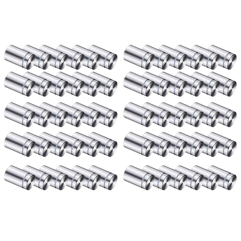 60Pcs Sign Standoff Screws Stainless Steel Wall Mounts Glass Acrylic Nail