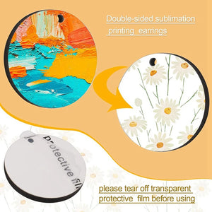 60Pcs Sublimation Blank Earrings, DIY Heat Transfer Earrings