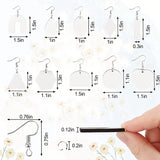60Pcs Sublimation Blank Earrings, DIY Heat Transfer Earrings