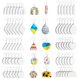 60Pcs Sublimation Blank Earrings, DIY Heat Transfer Earrings